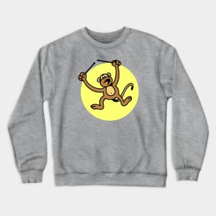 Monkey Drummer Crewneck Sweatshirt